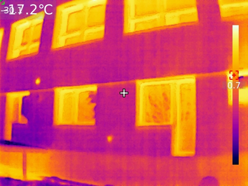 Termokamera - Snímka pred nastavením rozpätia teplôt